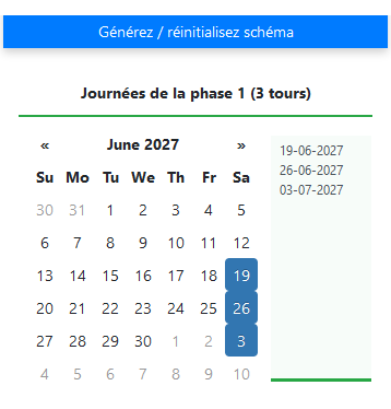 Une compétition sportive sur plusieurs jours
