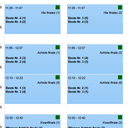 Een toernooi met enkele eliminatie